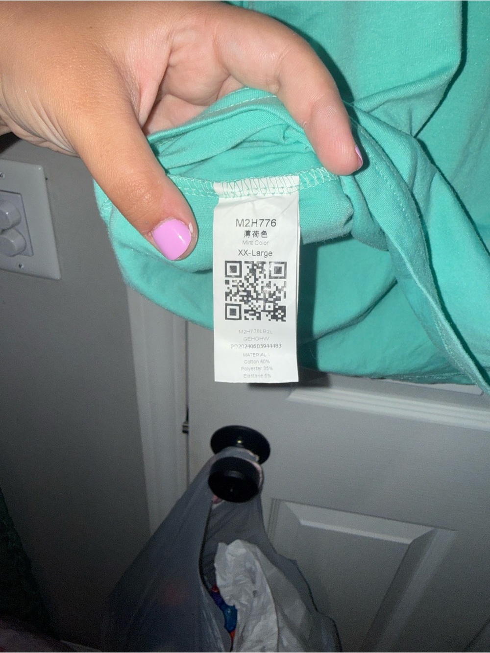 Women’s Crewneck Tee - Teal - Picture 4 of 4